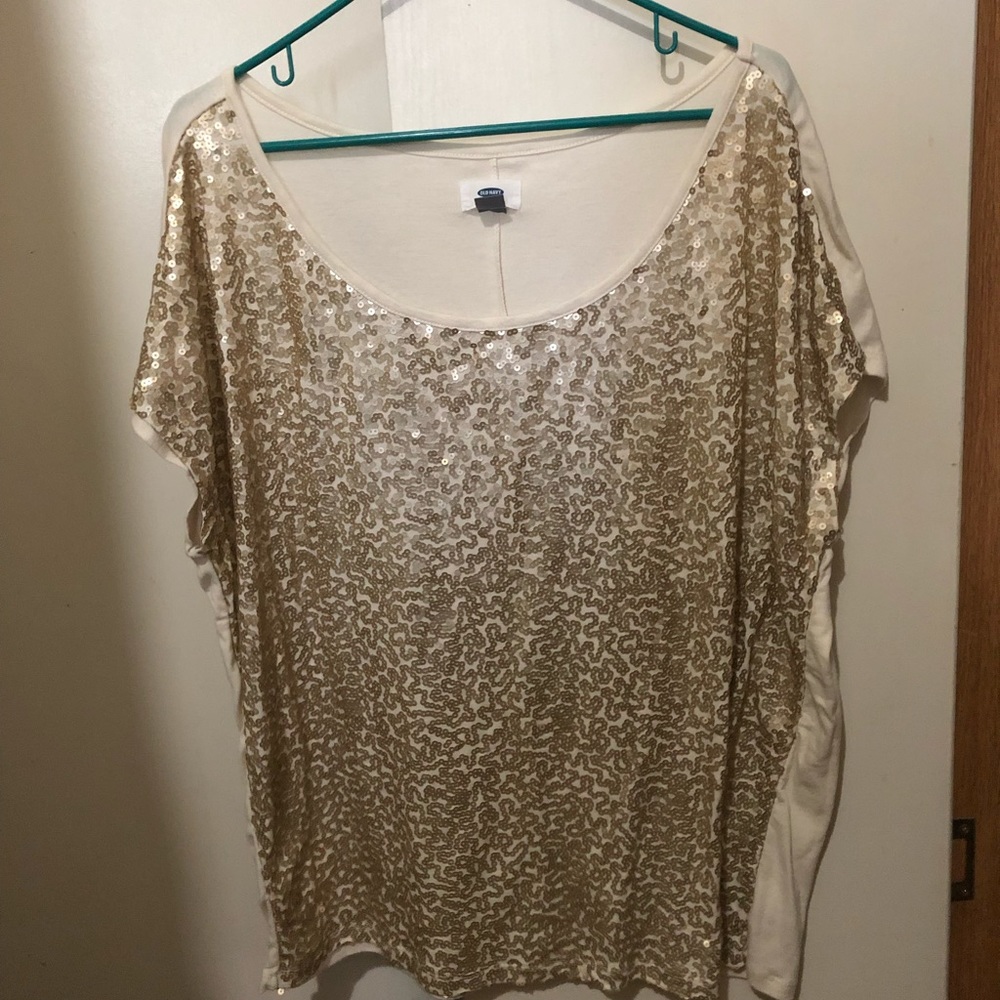 2X sequined front Old Navy shirt